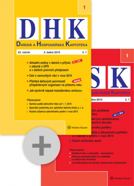 Balíček - Daňová a Hospodářská Kartotéka + Personální a Sociálně právní Kartotéka