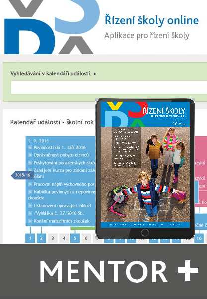 Řízení školy online - aplikace pro řízení školy - balíček Mentor Plus
