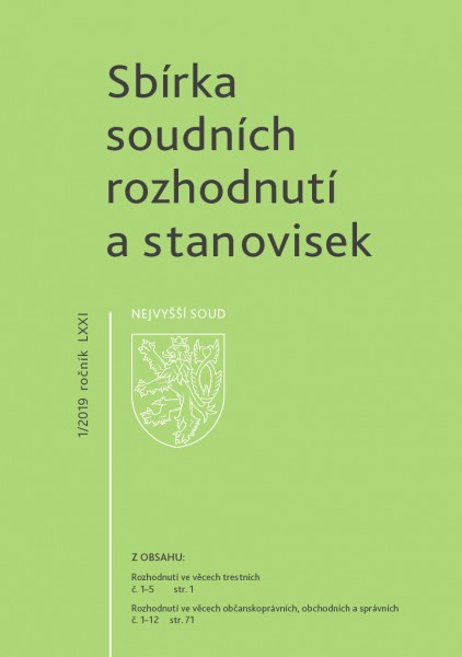 Sbírka soudních rozhodnutí a stanovisek Nejvyššího soudu