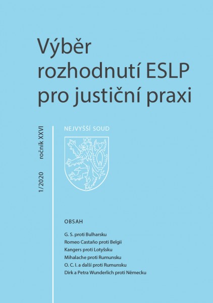 Výběr rozhodnutí ESLP pro justiční praxi