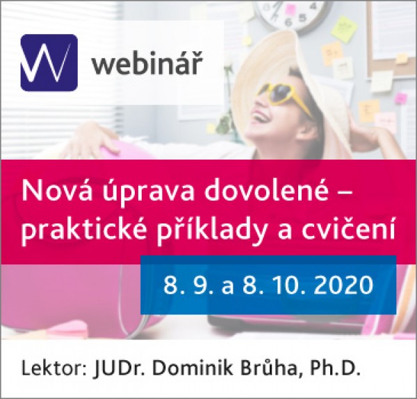 Nová úprava dovolené - praktické příklady a cvičení (webinář)
