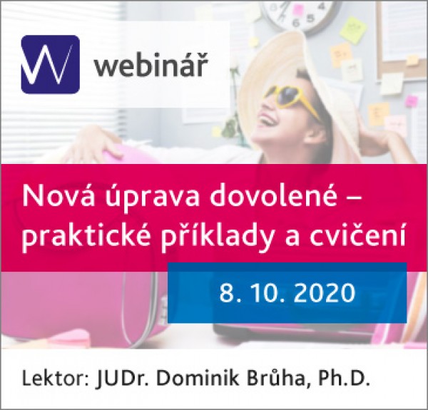 Nová úprava dovolené - praktické příklady a cvičení (webinář)