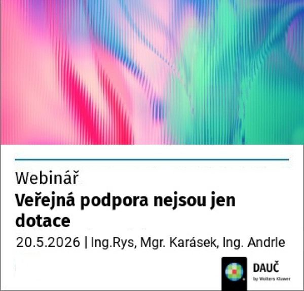 Veřejná podpora nejsou jen dotace