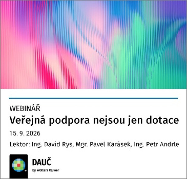 Veřejná podpora nejsou jen dotace