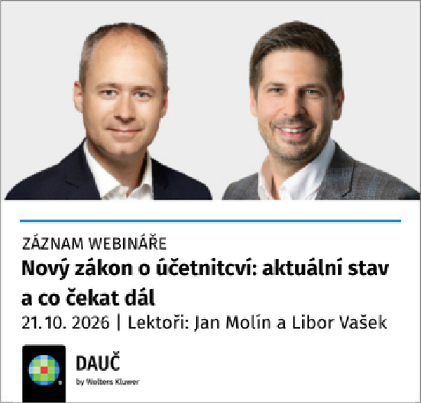 Nový zákon o účetnictví: aktuální stav a co čekat dál - záznam webináře