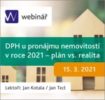 DPH u pronájmu nemovitostí v roce 2021 – plán vs. realita (WEBINÁŘ)