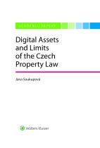 Digital Assets and Limits of the Czech Property Law