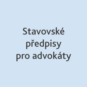 Stavovské předpisy pro advokáty