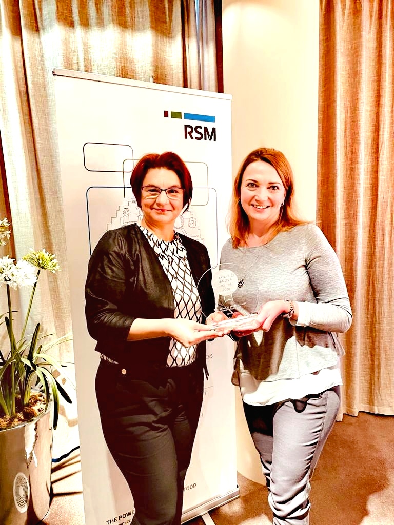 Zleva: Kateřina Provodová, Head of Tax; Monika Marečková, Managing partner (RSM CZ a.s., Nejžádanější zaměstnavatel v daních 2020)